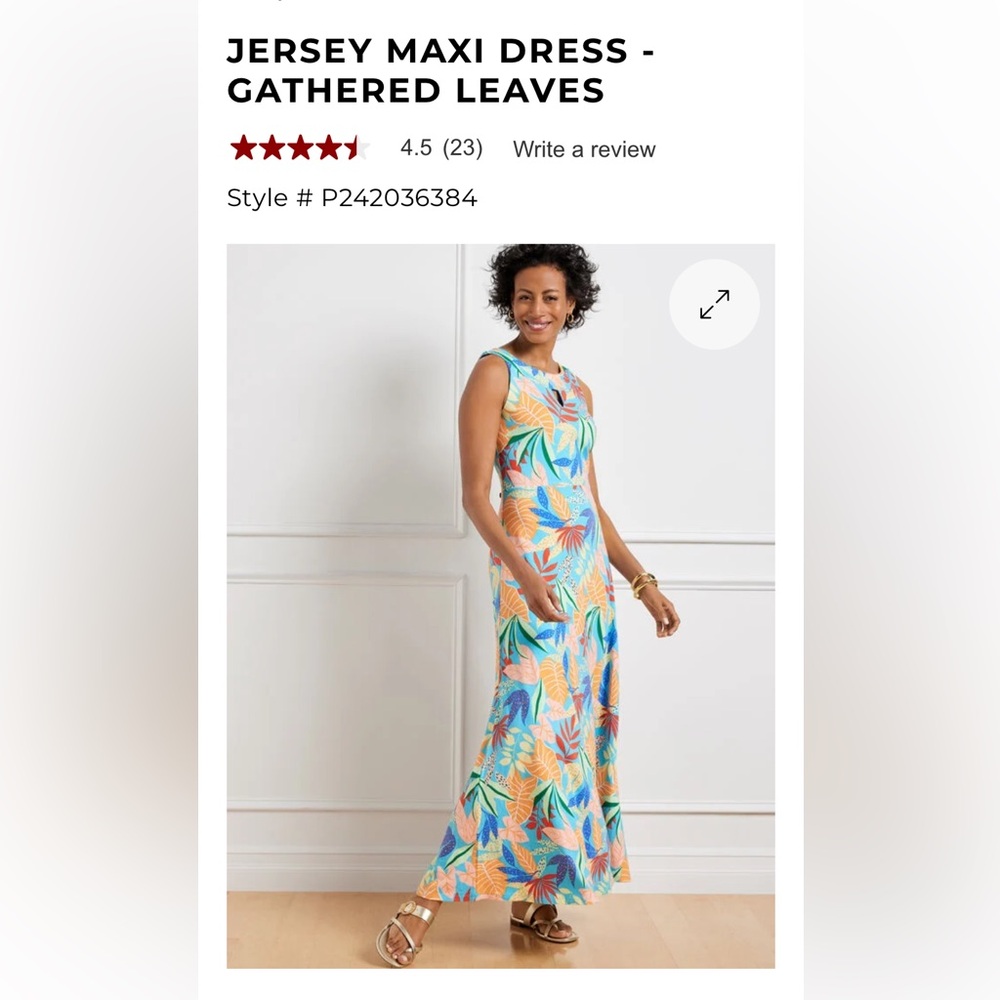 NWT Talbots Jersey Maxi halter dress perfect for casual, warm-weather Size MP